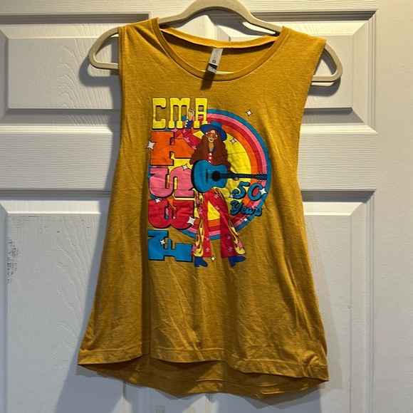 CMA Fest Gold 50 Years Cutoff Muscle Tank Top M - Picture 1 of 5